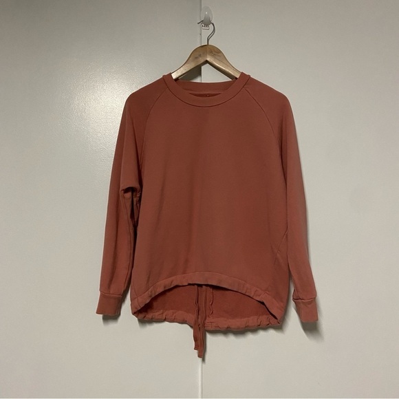 Miles by Madewell Pullover Sweatshirt Fleece Crew Neck Dusty Pink Oversized XS - Picture 3 of 8